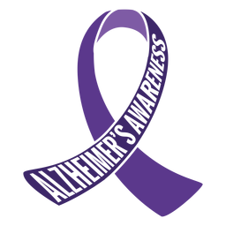 Emblema de fita adesiva de consciência de Alzheimer Desenho PNG