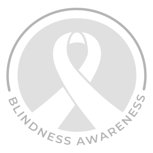 Ribbon blindness awareness badge sticker PNG Design