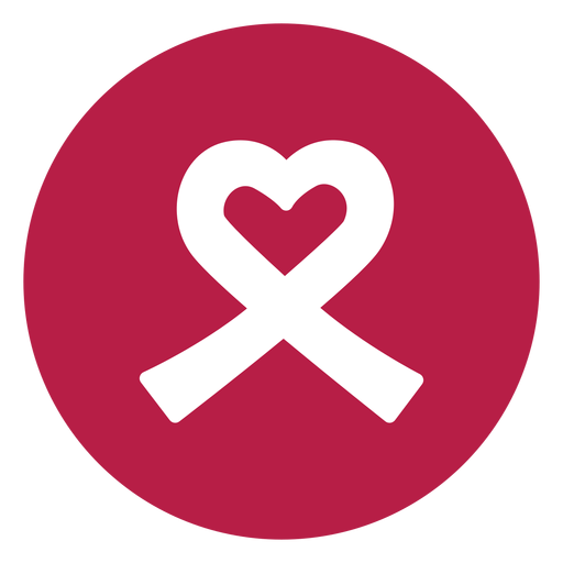 Ribbon heart badge sticker health PNG Design