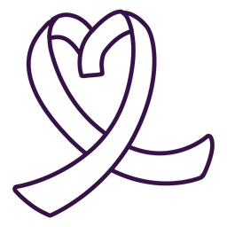 Ribbon heart stroke PNG Design Transparent PNG