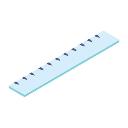 Lineal Zentimeter flach PNG-Design
