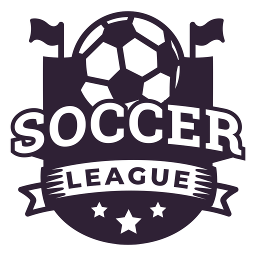 Soccer league ball star flag badge sticker PNG Design