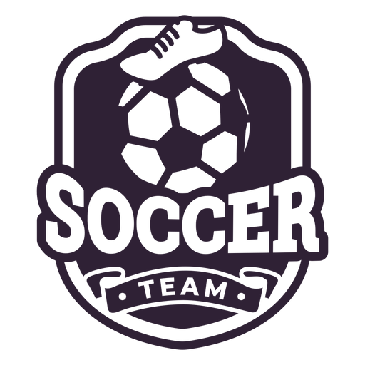 Soccer team ball boot badge sticker PNG Design