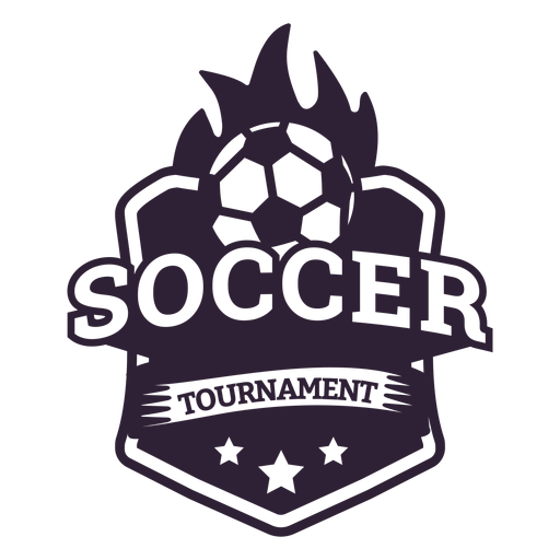Soccer tournament ball star badge sticker PNG Design