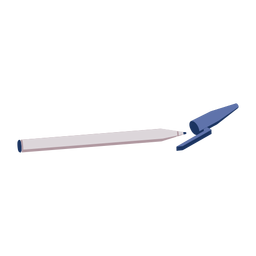 Bolígrafo de punta blanda tapa azul plano Transparent PNG