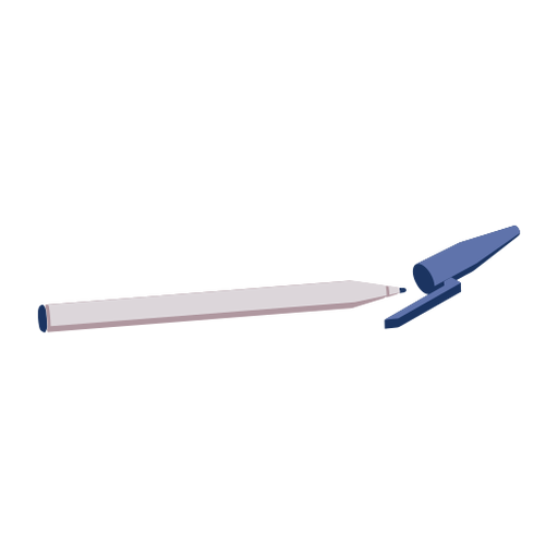 Soft Tip Pen Pen Deckel blau flach