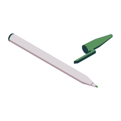 Soft tip pen pen lid green flat - Transparent PNG &amp; SVG vector file