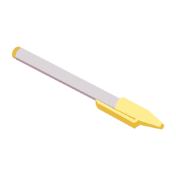Soft Tip Pen Pen Deckel gelb flach PNG-Design