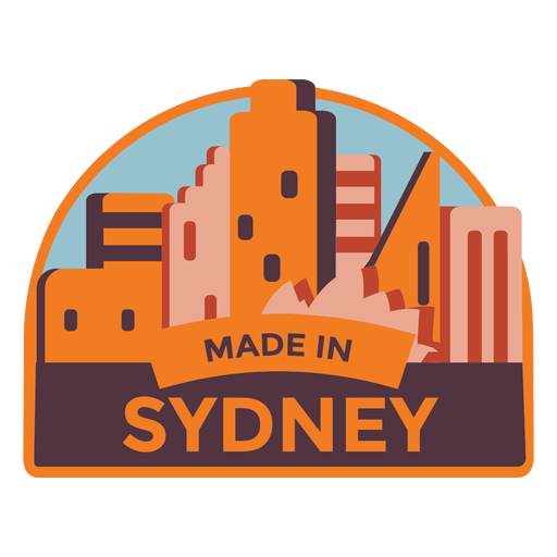 Sydney made in sydney sticker PNG Design