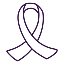 Purple Ribbon Color Stroke PNG & SVG Design For T-Shirts