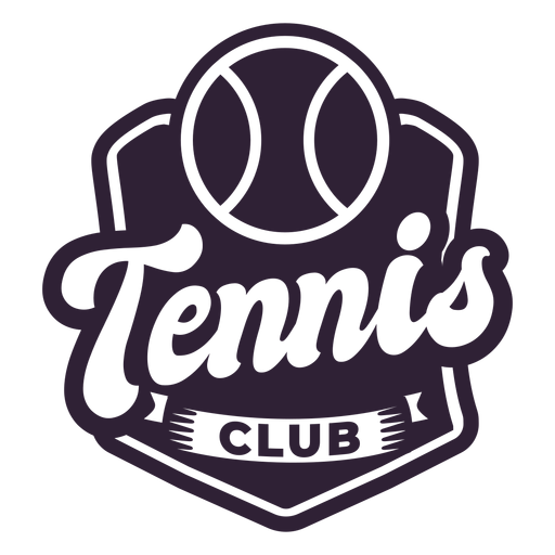 Etiqueta engomada de la insignia de la pelota del club de tenis