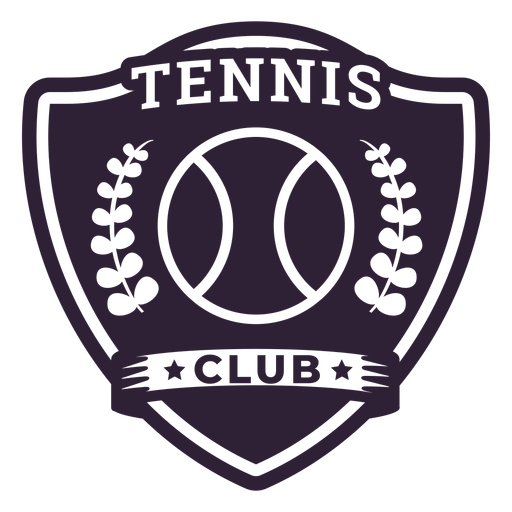 Etiqueta engomada de la insignia de la rama de la pelota del club de tenis