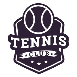 Etiqueta engomada de la insignia de la estrella de la pelota del club de tenis Diseño PNG