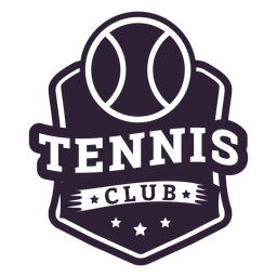 Tennis club ball star badge sticker