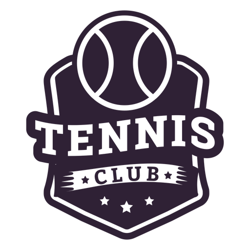 Etiqueta engomada de la insignia de la estrella de la pelota del club de tenis