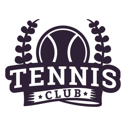 Etiqueta engomada de la insignia de la bola de la rama del club de tenis Diseño PNG