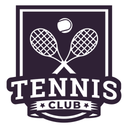 Adesivo de crachá de bola de raquete de clube de tênis Desenho PNG
