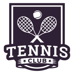 Tennis club racket ball badge sticker