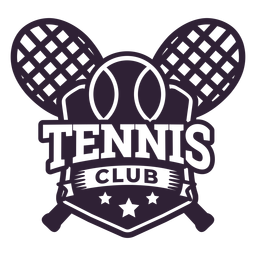 Insignia de la raqueta y la pelota del club de tenis Diseño PNG