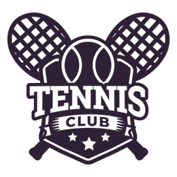 Tennis club racket ball star badge sticker Transparent PNG