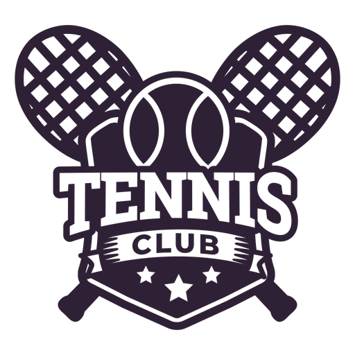 Insignia de la raqueta y la pelota del club de tenis Diseño PNG