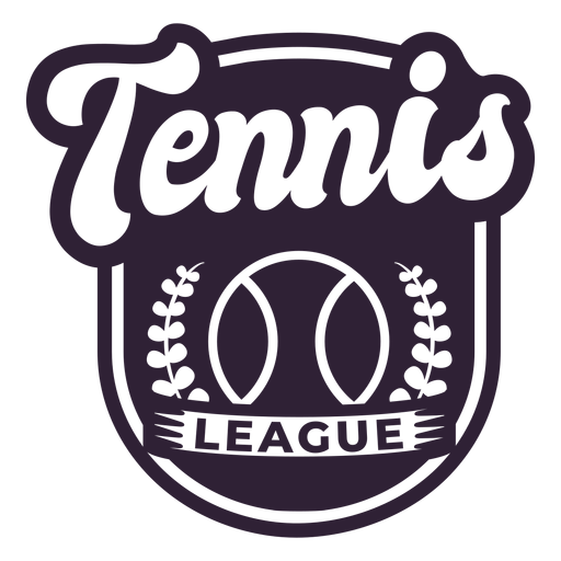 Etiqueta engomada de la insignia de la rama de la pelota de la liga de tenis Diseño PNG