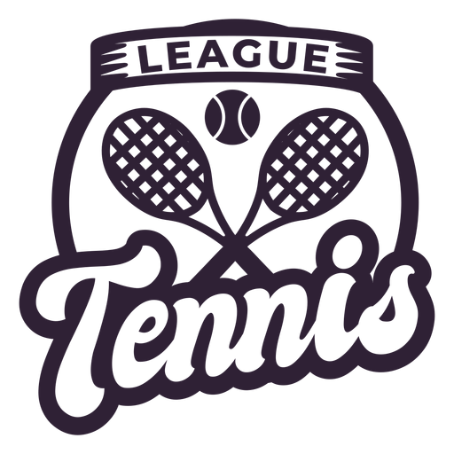 Tennis league ball racket badge sticker PNG Design