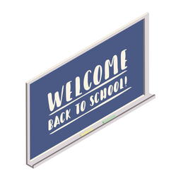 Welcome back to school board chalk flat PNG Design Transparent PNG