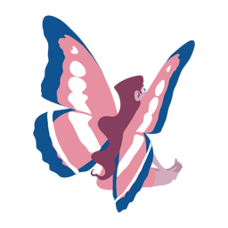 Fada das asas sentada Desenho PNG
