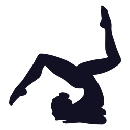 Silhueta de mulher ginasta fazendo exercícios Desenho PNG