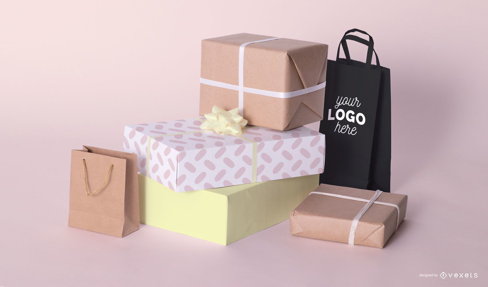 Download Gift Bag Mockup Composition - Vector download