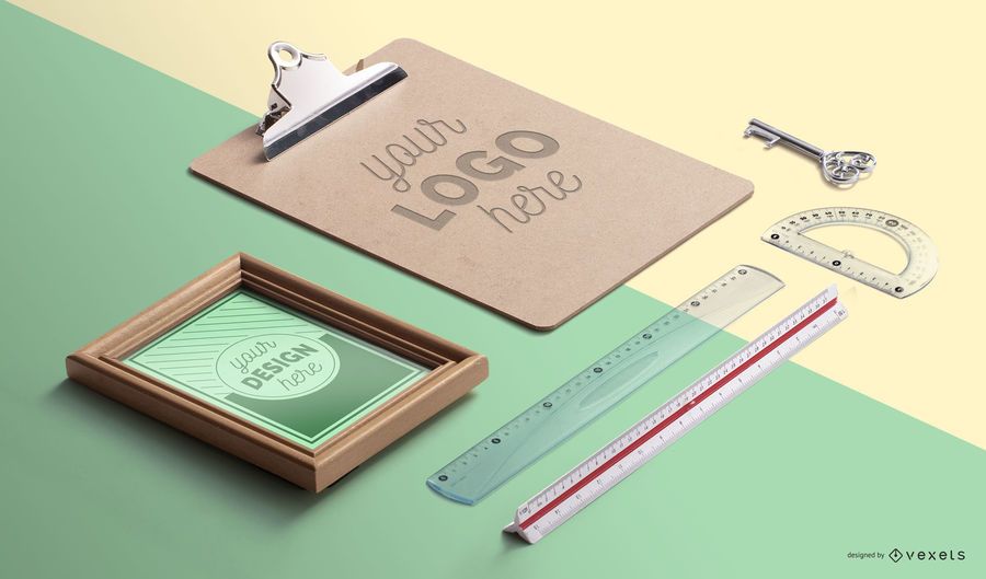 Isometric Frame Mockup Composition Isometric Frame Mockup Composition