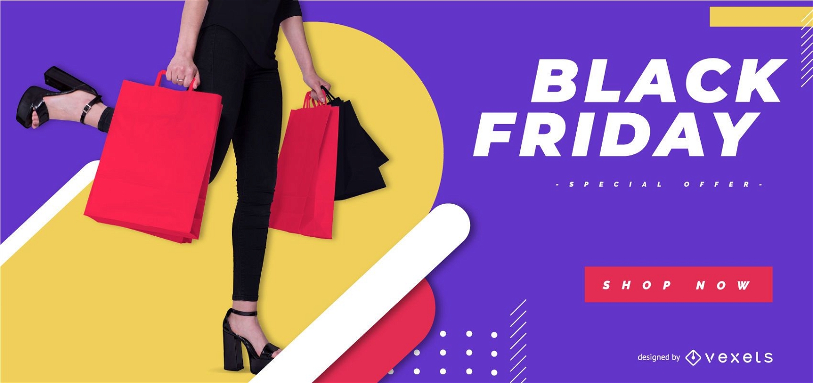 Black friday colorful banner template