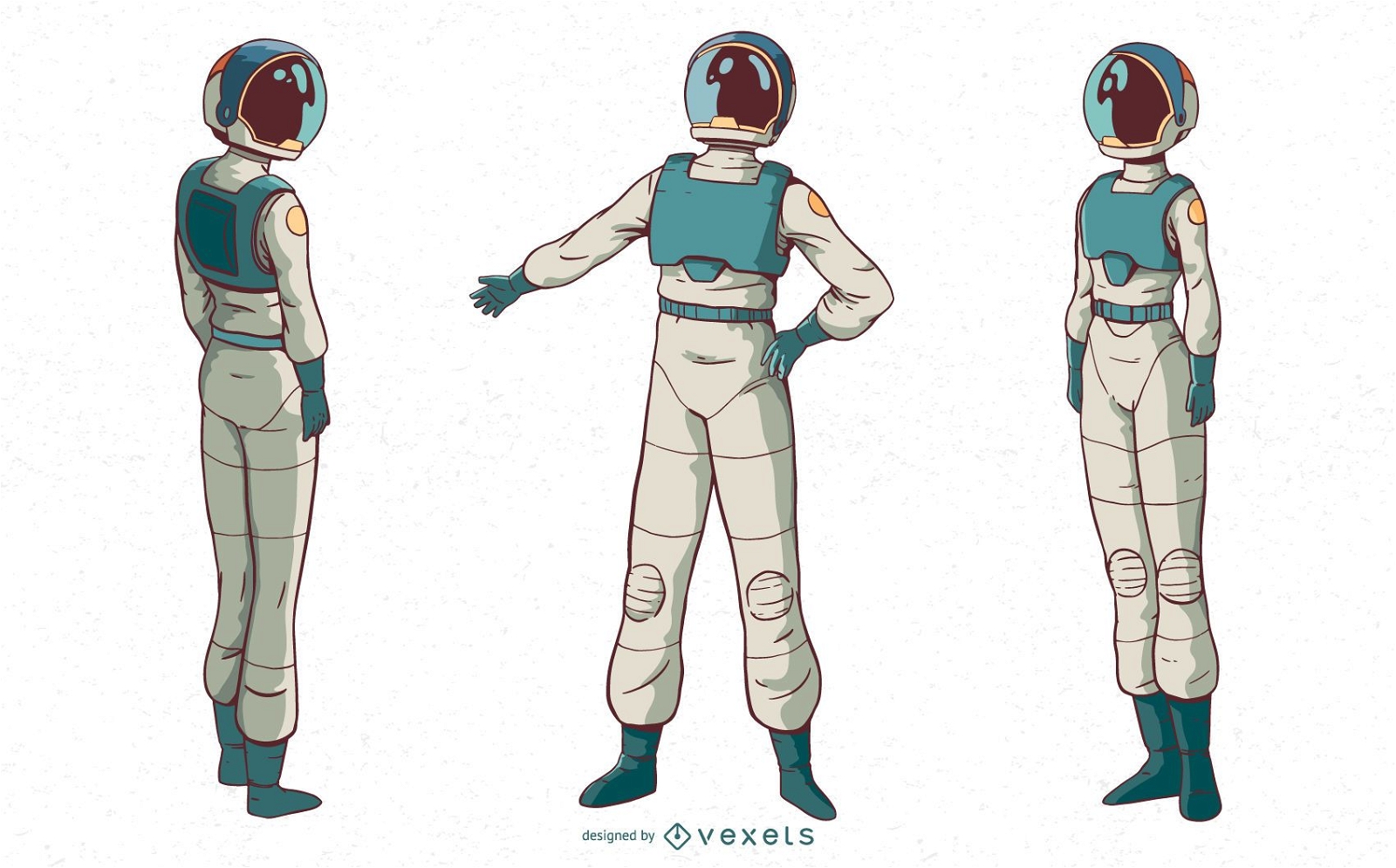 Astronautenfrau Zeichensatz