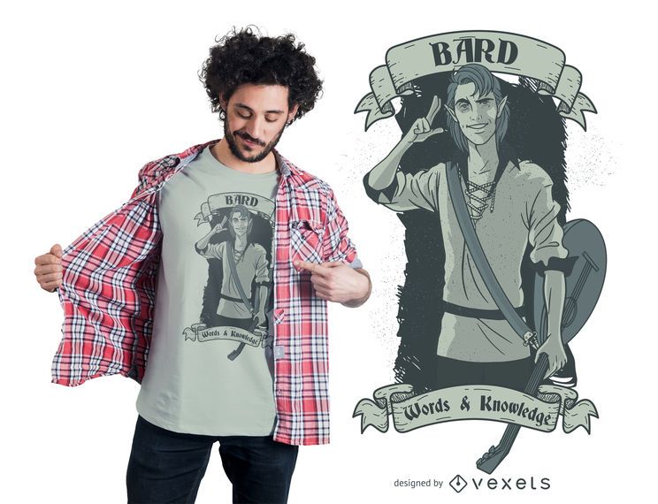 Diseño de camiseta de bardo Diseño de camiseta de bardo