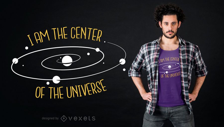 Diseño de camiseta del centro del universo Diseño de camiseta del centro del universo