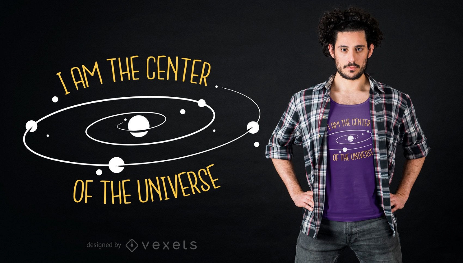 Dise?o de camiseta del centro del universo.