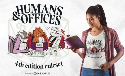 Humans & offices t-shirt design