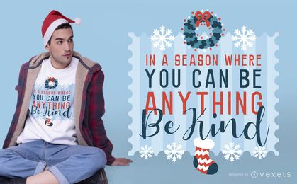 Sé amable diseño de camiseta de navidad Sé amable diseño de camiseta de navidad