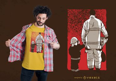 Firefighter son t-shirt design Firefighter son t-shirt design