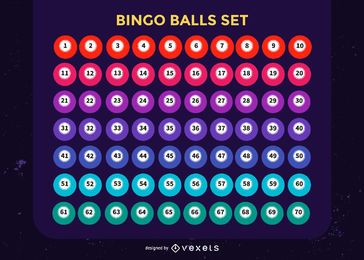 Bingo balls colorful set Bingo balls colorful set