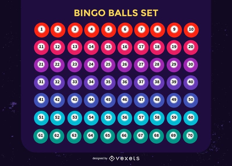 Bingo Balls Colorful Set Vector Download