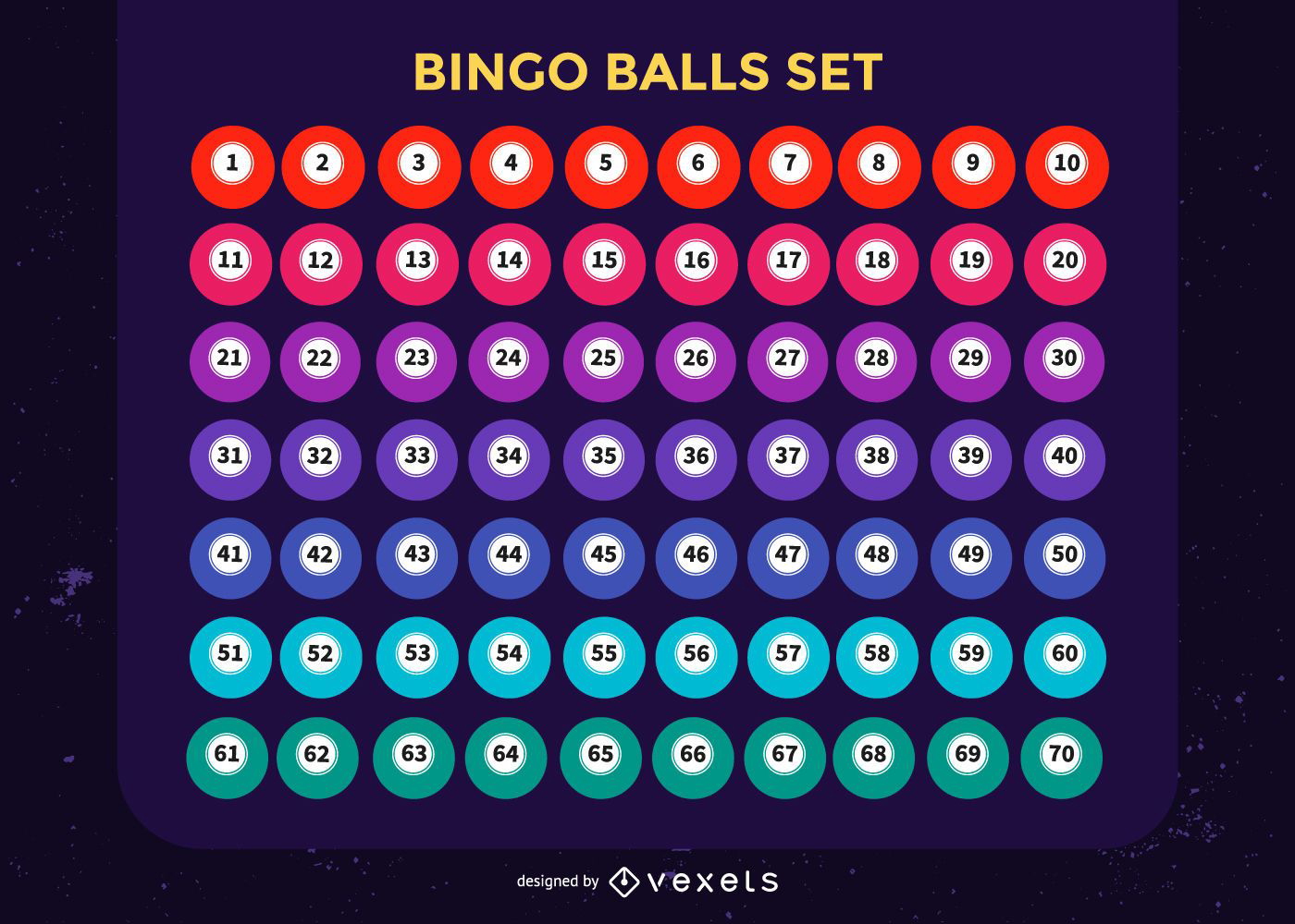 Bingo Balls Colorful Set Vector Download