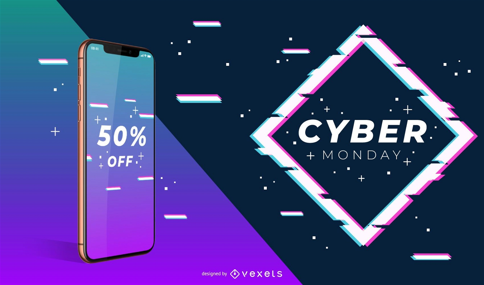 Cyber monday phone banner