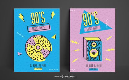 90er Memphis Poster Vorlage
