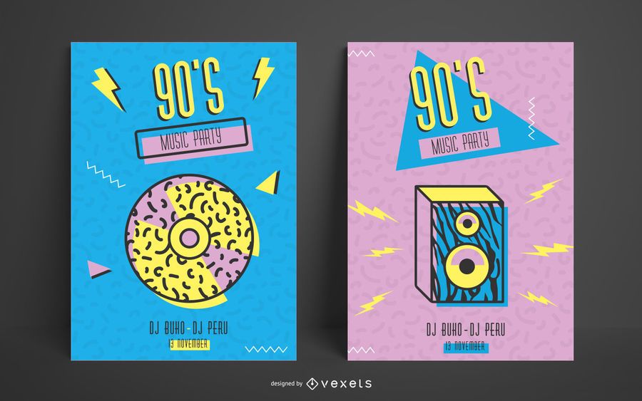 90's memphis poster template 90's memphis poster template