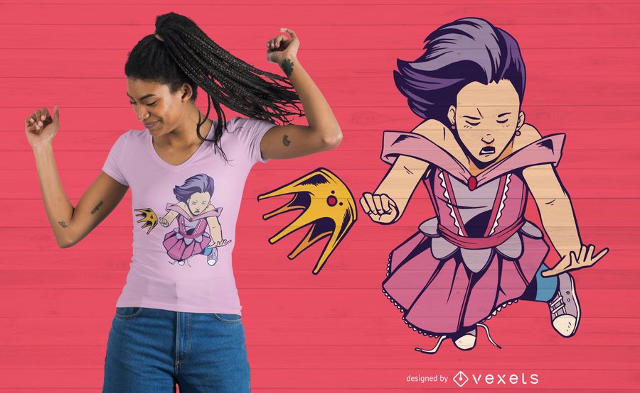 Falling Girl T-shirt Design Falling Girl T-shirt Design