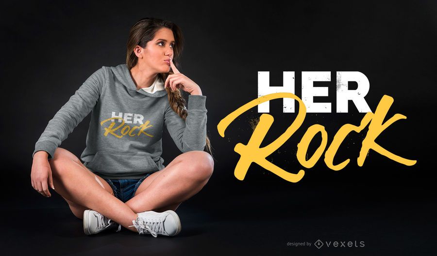 Her Rock Quote T-shirt Design Her Rock Quote T-shirt Design