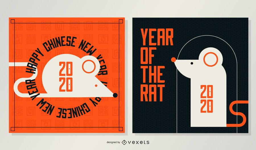 Chinese new year geometric banners Chinese new year geometric banners
