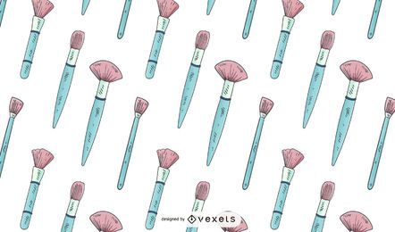 Diseño de patrón de pinceles de maquillaje Diseño de patrón de pinceles de maquillaje
